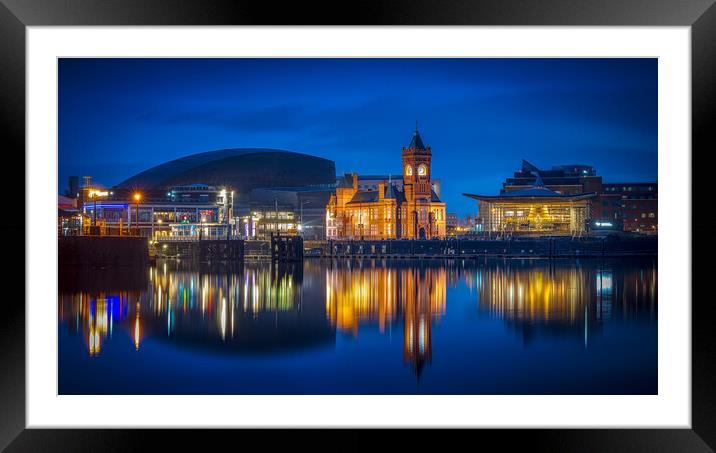 Cardiff Bay Reflections Framed Mounted Print by Alan Le Bon