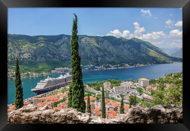 View over Kotor Framed Print by Michael Crossland