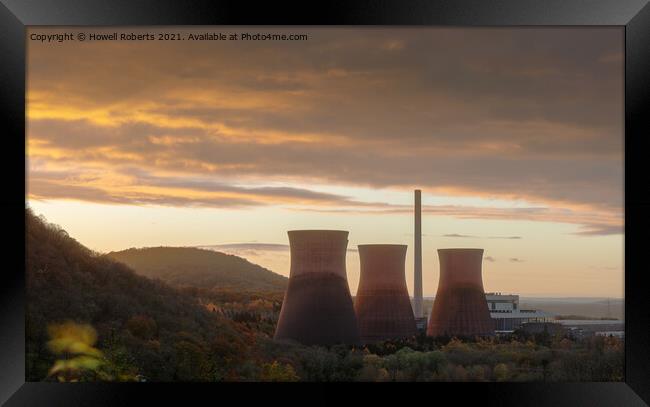 Cooling Towers Framed Print by Howell Roberts