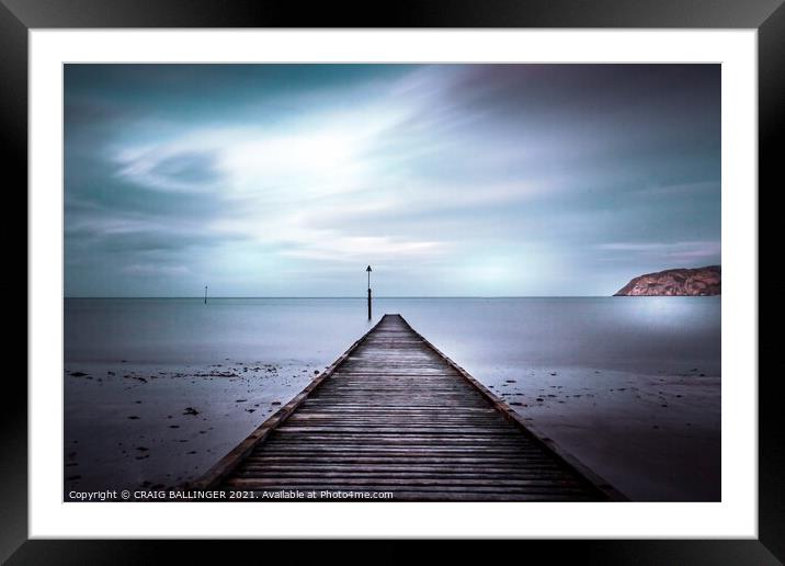 SMALL WOODEN PIER IN LLANDUDNO, WALES Framed Mounted Print by Craig Ballinger