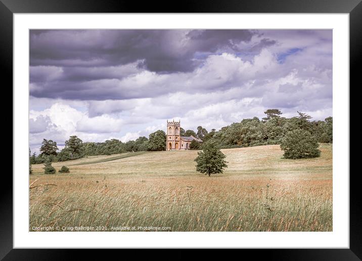 Croome Court Church Autumn afternoon Framed Mounted Print by Craig Ballinger
