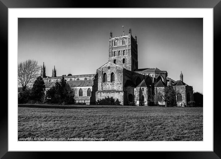 TEWKESBURY ABBEY  Framed Mounted Print by Craig Ballinger