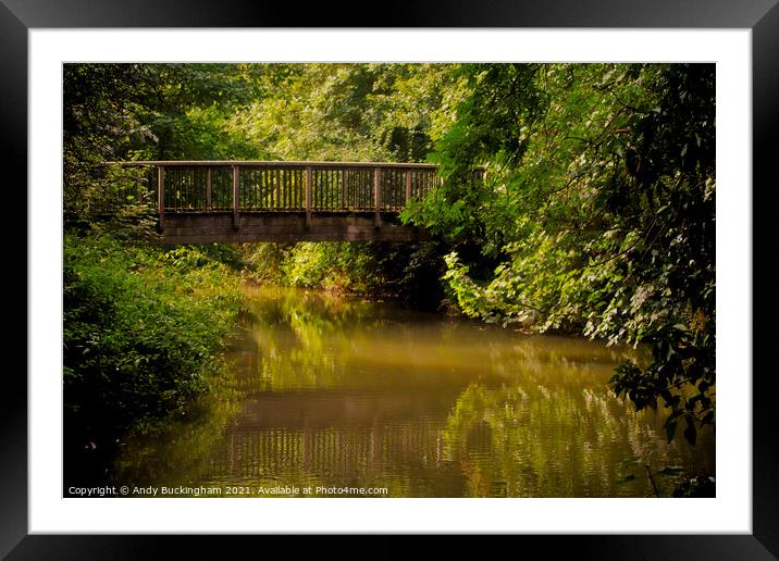 A bridge over the river Ouse Framed Mounted Print by Andy Buckingham
