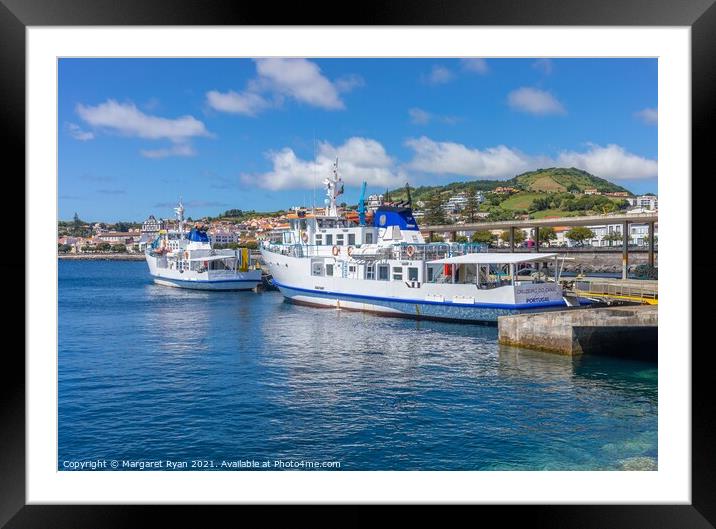 Ferry Terminal at Horta Faial Framed Mounted Print by Margaret Ryan