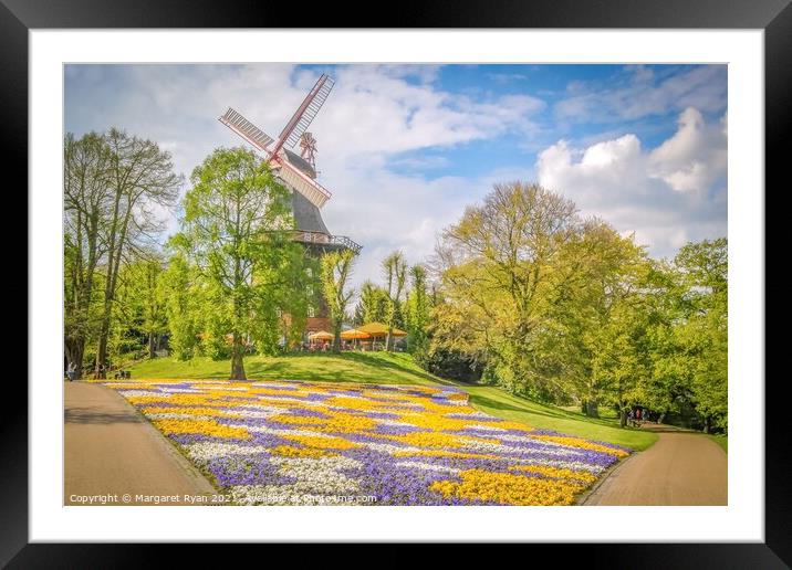 Am Wall Windmill Framed Mounted Print by Margaret Ryan