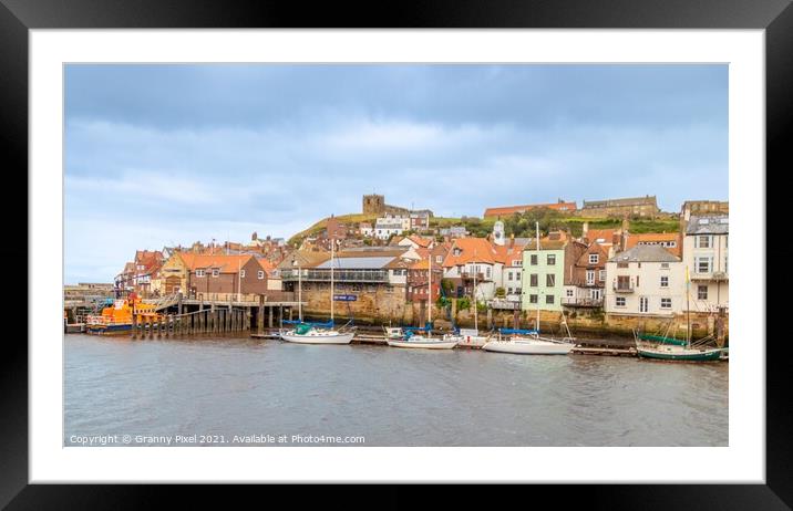 Whitby Harbour Framed Mounted Print by Margaret Ryan