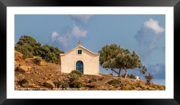 Remote Chapel Evia  Framed Mounted Print by Margaret Ryan