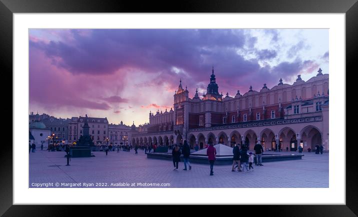 Evening in the Old Town, Krakow Framed Mounted Print by Margaret Ryan
