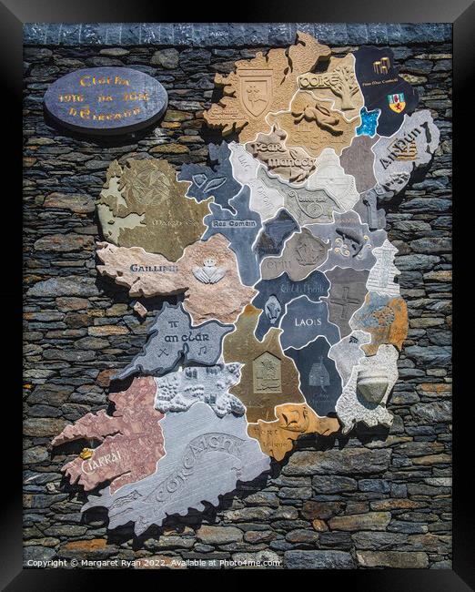 Donegal, Stones of Ireland Map Framed Print by Margaret Ryan