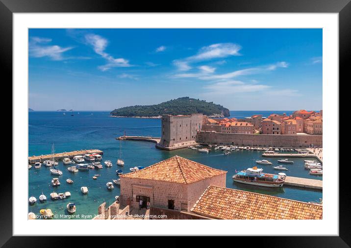 The Old Port of Dubrovnik Framed Mounted Print by Margaret Ryan