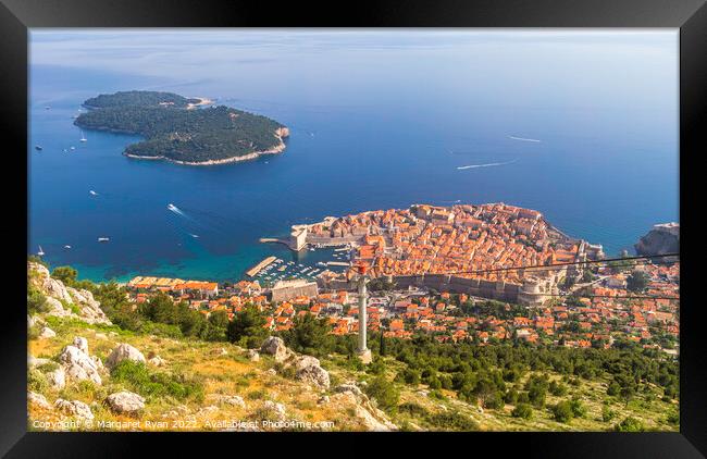 Dubrovnik Old Town and Lokrum Island Framed Print by Margaret Ryan