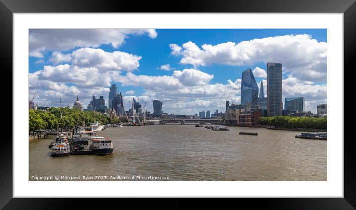 London Skyline Framed Mounted Print by Margaret Ryan