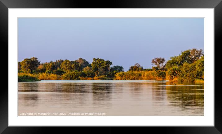 Okavango River Botswana Framed Mounted Print by Margaret Ryan