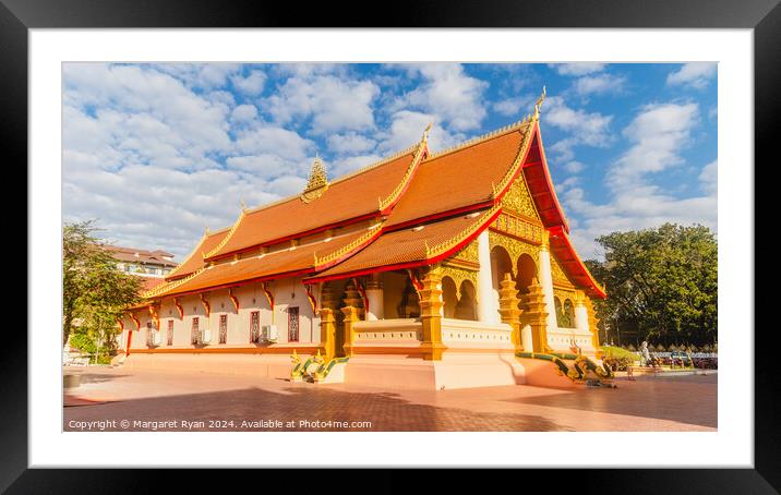 Wat Ong Teu Mahawihan Vientiane Framed Mounted Print by Margaret Ryan