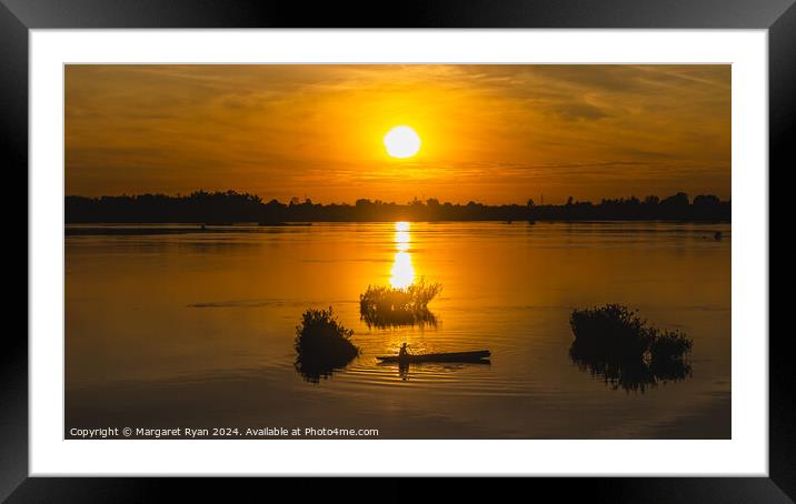 Fishing at Sunrise Framed Mounted Print by Margaret Ryan