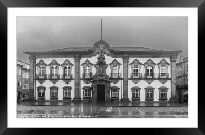 Braga Town Hall Framed Mounted Print by Margaret Ryan