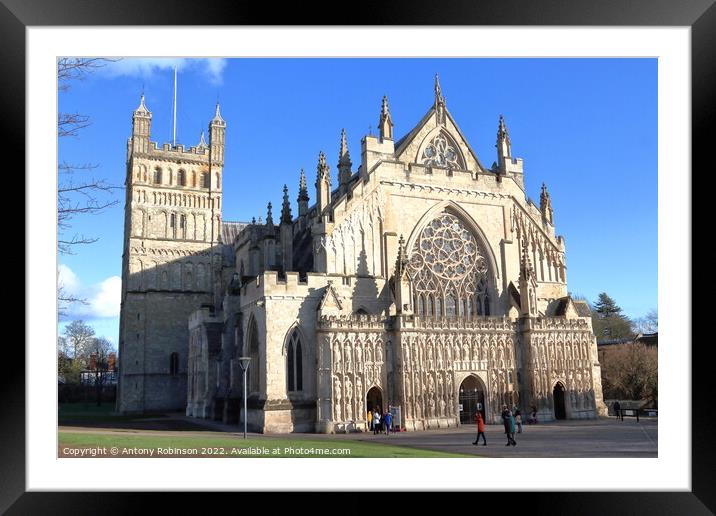 Exeter Cathedral Framed Mounted Print by Antony Robinson