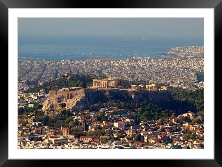 Majestic Athens Sunset Framed Mounted Print by Antony Robinson