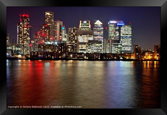 Glittering London Nightscape Framed Print by Antony Robinson