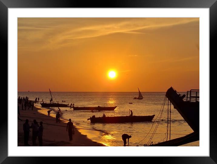 End of the day's fishing Framed Mounted Print by Antony Robinson