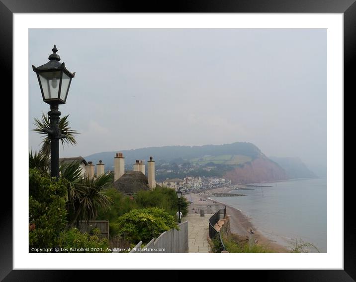 Sidmouth Framed Mounted Print by Les Schofield