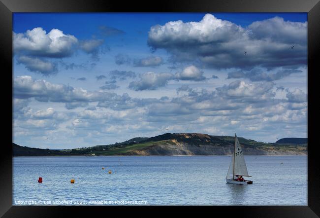 Lyme Bay View  Framed Print by Les Schofield