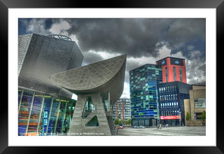 Abstract  Lowery Center at Salford Framed Mounted Print by Les Schofield