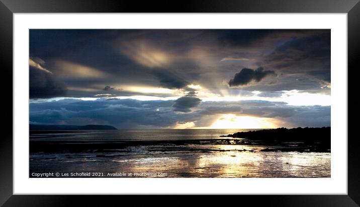 Sky cloud Framed Mounted Print by Les Schofield