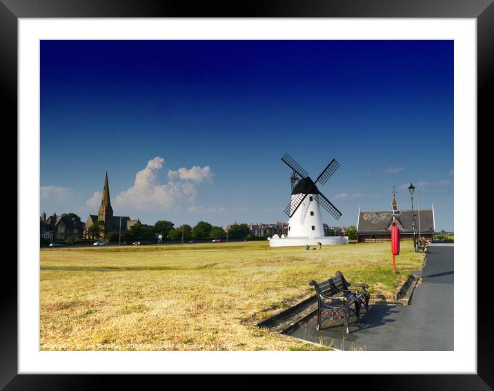 Majestic Lytham Windmill Framed Mounted Print by Les Schofield