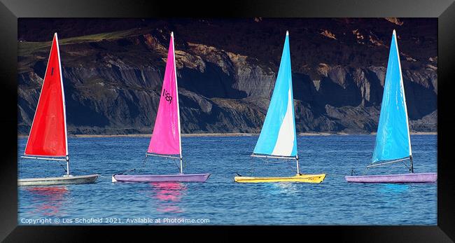 Boats Framed Print by Les Schofield