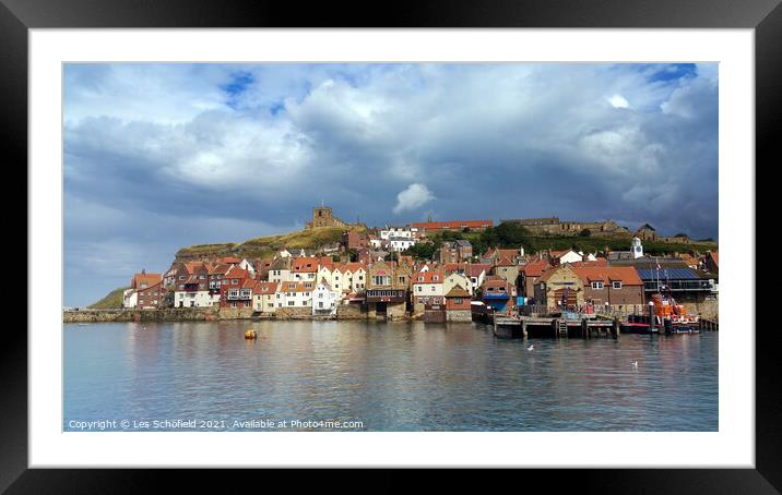 Whitby North Yorkshire  Framed Mounted Print by Les Schofield