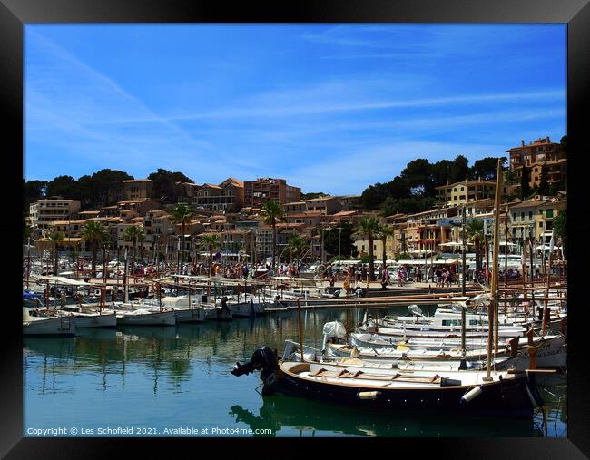 Port Soller Majorca Mallorca  Framed Print by Les Schofield