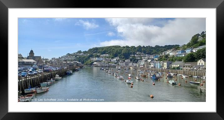 View of Looe Cornwall  Framed Mounted Print by Les Schofield