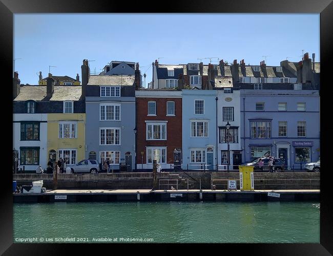 Weymouth Harbour House  Framed Print by Les Schofield