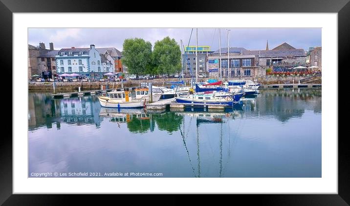 Plymouth Harbour  Framed Mounted Print by Les Schofield