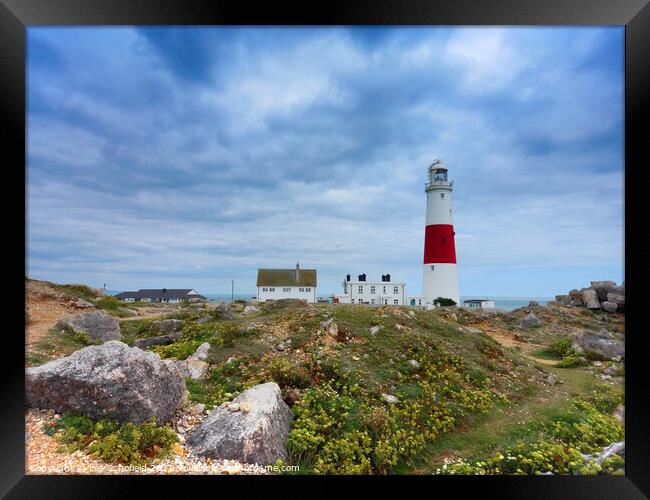 Portland bill Lighthouse Framed Print by Les Schofield