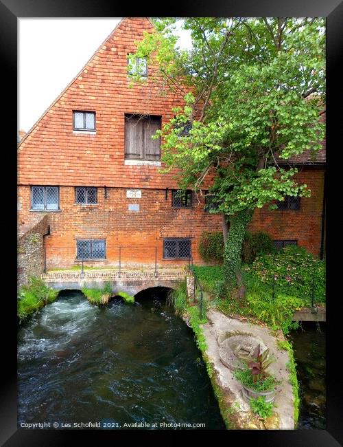 City Mills  Winchester  Framed Print by Les Schofield