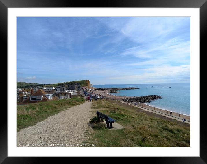 Westbay  Dorset  Framed Mounted Print by Les Schofield