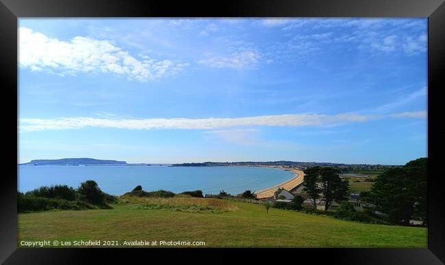 Weymouth and Portland View  Framed Print by Les Schofield