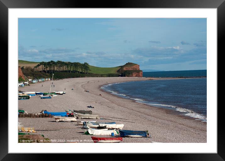 Budleigh Salterton Devon Framed Mounted Print by Les Schofield