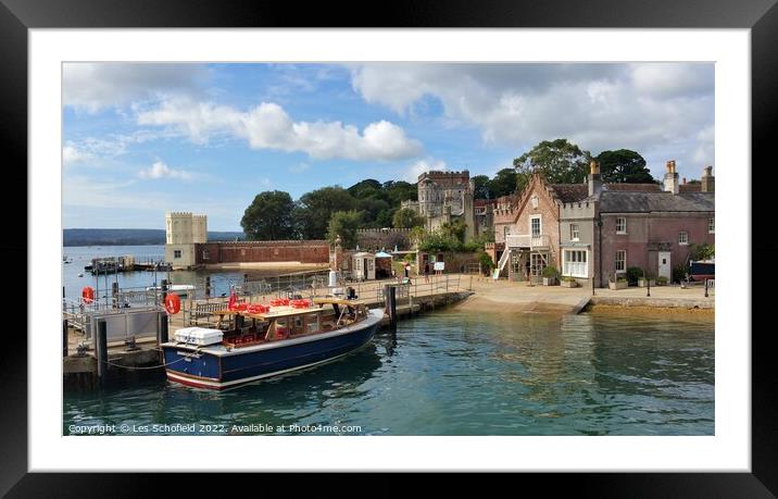 Outdoor  Brownsea Island Jetty  Framed Mounted Print by Les Schofield
