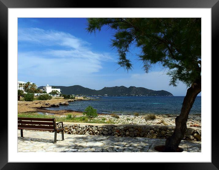 Cala bona View Framed Mounted Print by Les Schofield