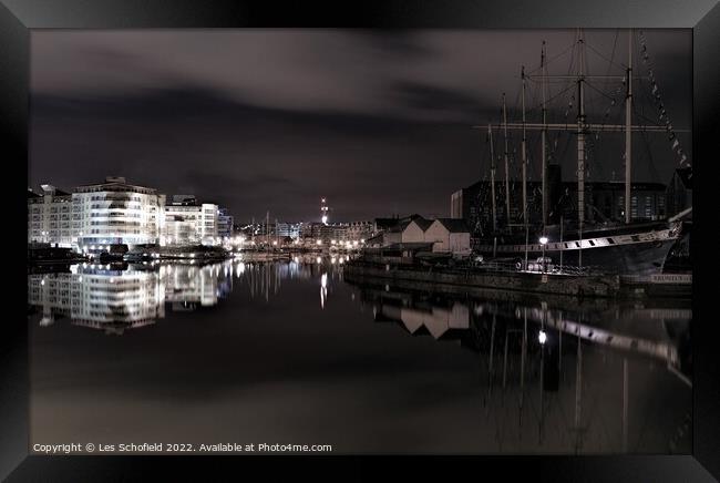 Bristol and the SS Great Britain  Framed Print by Les Schofield