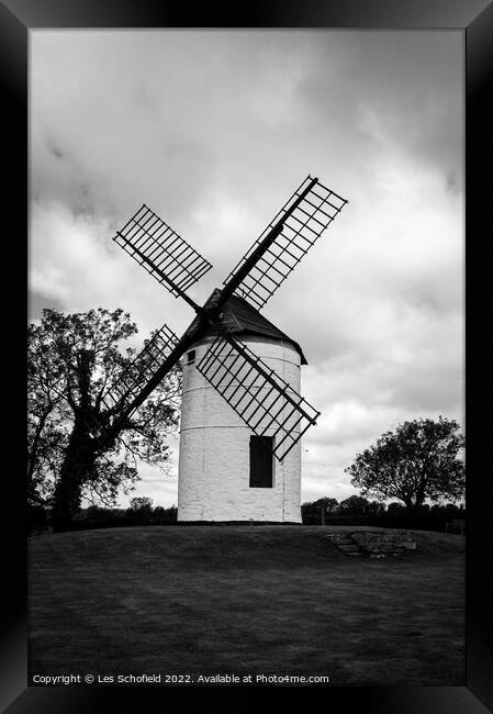 Majestic Ashton Windmill Framed Print by Les Schofield