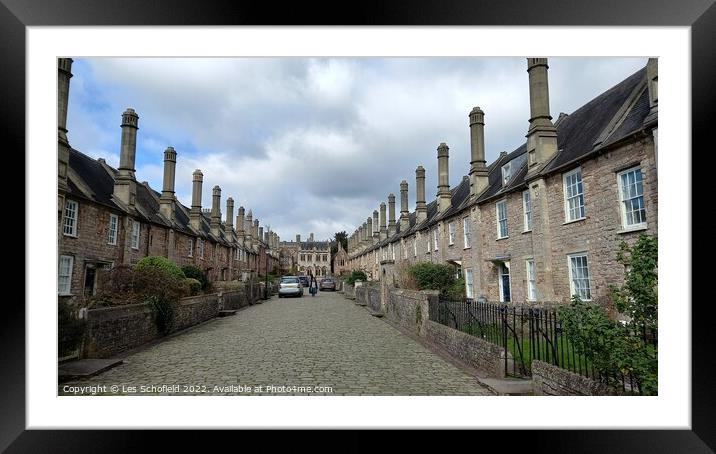 Wells  vicars close Framed Mounted Print by Les Schofield