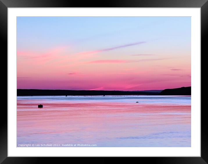 The Fleet Sunset  Framed Mounted Print by Les Schofield