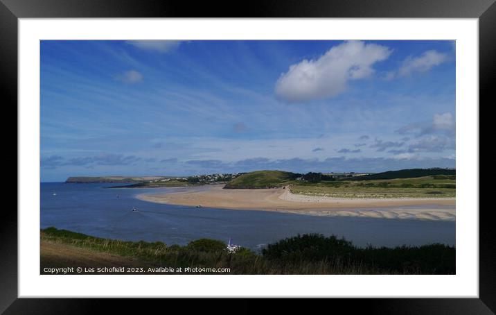 Camel Estuary Cornwall Framed Mounted Print by Les Schofield
