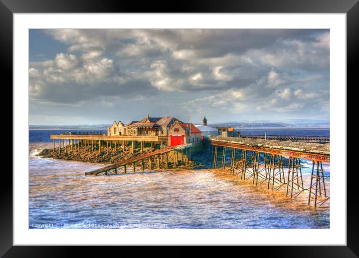 The Enchanting and Abandoned Birnbeck Pier Framed Mounted Print by Les Schofield