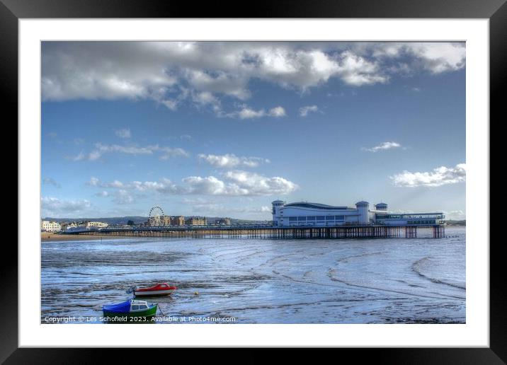 Majestic Pier in WestonsuperMare Framed Mounted Print by Les Schofield