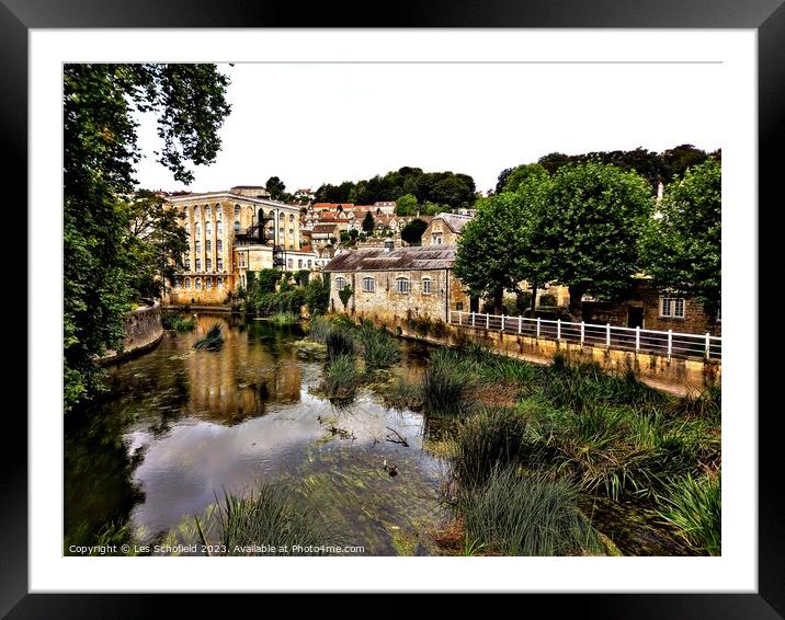 River Avon at Bradford on Avon  Framed Mounted Print by Les Schofield